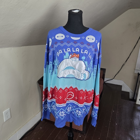 Disney Big Hero 6 Baymax Ugly Christmas Sweater XL BoxLunch Holiday Knit